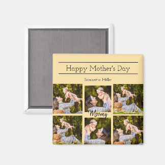 Personlig Photo Collage Magnet med Anpassningsbar 