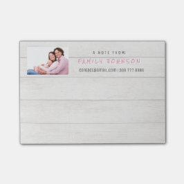 Personlig Photo Corporate Family Wood Post-it Block