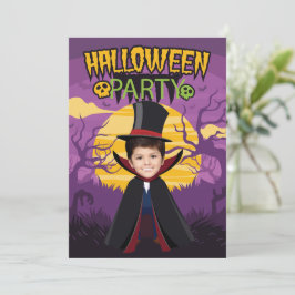 Personlig Photo Costume Party Halloween Kids Inbjudningar