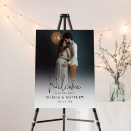 Personlig Photo Couple’s Baby Shower Sign