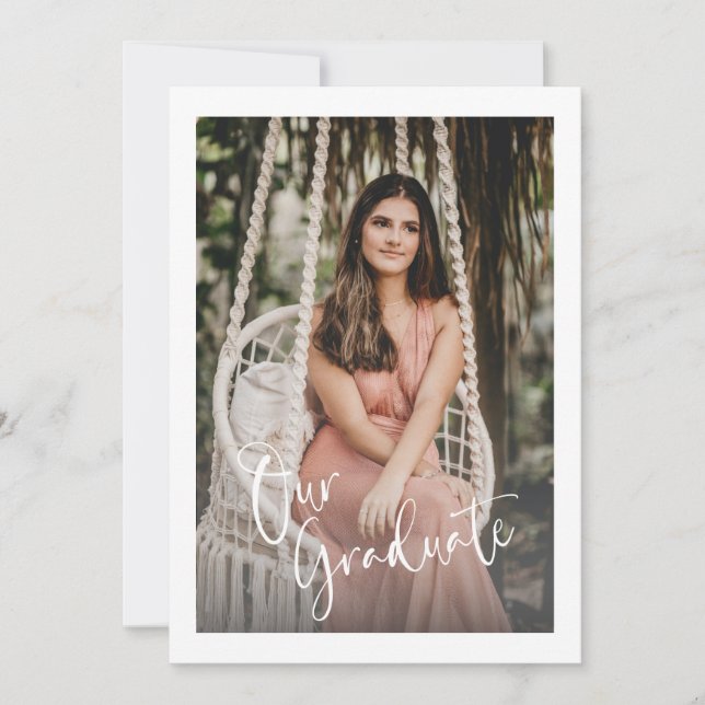 Personlig Photo Elegant Snyggt Studenten Chic Meddelande (Framsida)