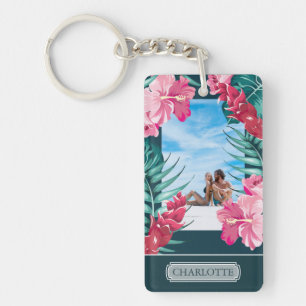 Personlig Photo Exotic Summer Flowers Monogram