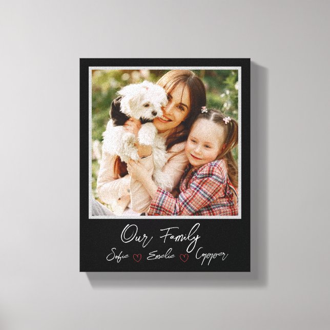 Personlig Photo-familjen Canvas (Framsida)