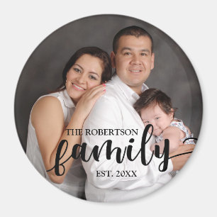 Personlig Photo , Family Namn och Year Magnet