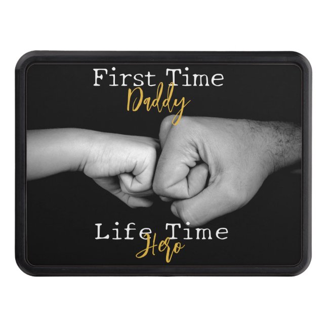 Personlig Photo First Time Pappa Life Hero Dragkroksskydd (Framsidan)