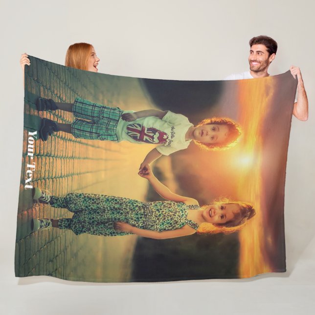 Personlig Photo Fleece Blanket (På plats)