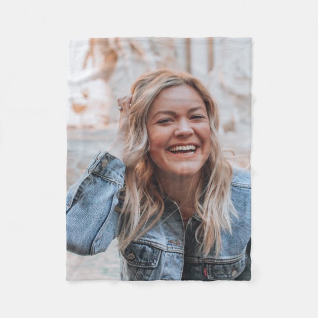 Personlig Photo Fleecefilt (Framsidan)