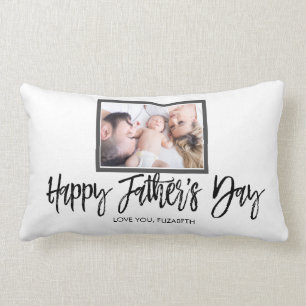 Personlig Photo Gift för Fars dag Lumbarkudde