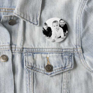 Personlig Photo Gift for Him Pin Button Knapp
