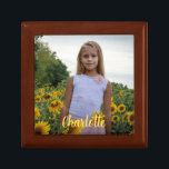Personlig Photo Girl's Smyckeskrin<br><div class="desc">Personligens smyckeskrin. Lägg bara till ett eget foto och namn.</div>