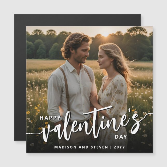 Personlig Photo Glad Alla hjärtans dag-Elegant (Fram/baksida)