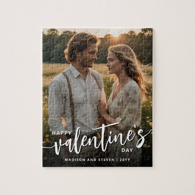 Personlig Photo Glad Alla hjärtans dag-Elegant Pussel (Vertikal)
