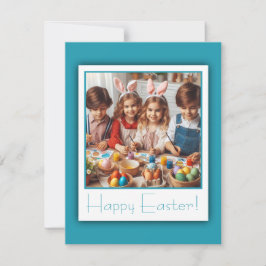 Personlig Photo Glad påsk Blue Ivy Elegant Julkort