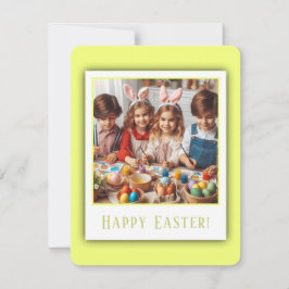 Personlig Photo Glad påsk Gult Elegant Julkort