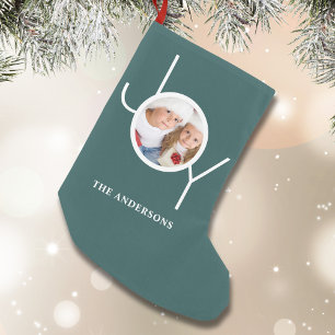 Personlig Photo Grönt Liten Julstrumpa