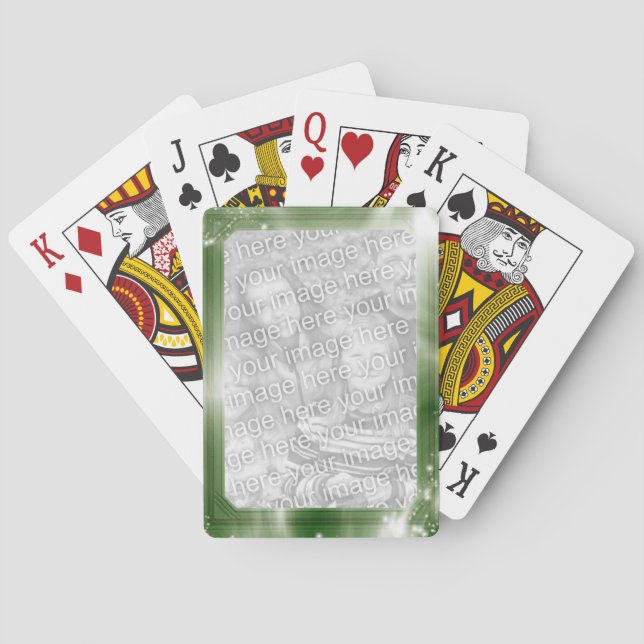 Personlig Photo | GRÖNT RAM Casinokort (Baksidan)
