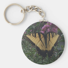 Personlig Photo Gult och Black Butterfly Nyckelring