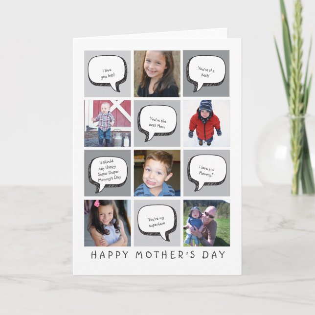 Personlig Photo & Hälsning Mors dag Card Kort (Framsida)