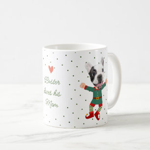 Personlig Photo Hund Roligt Jul Elf Pet Kaffemugg