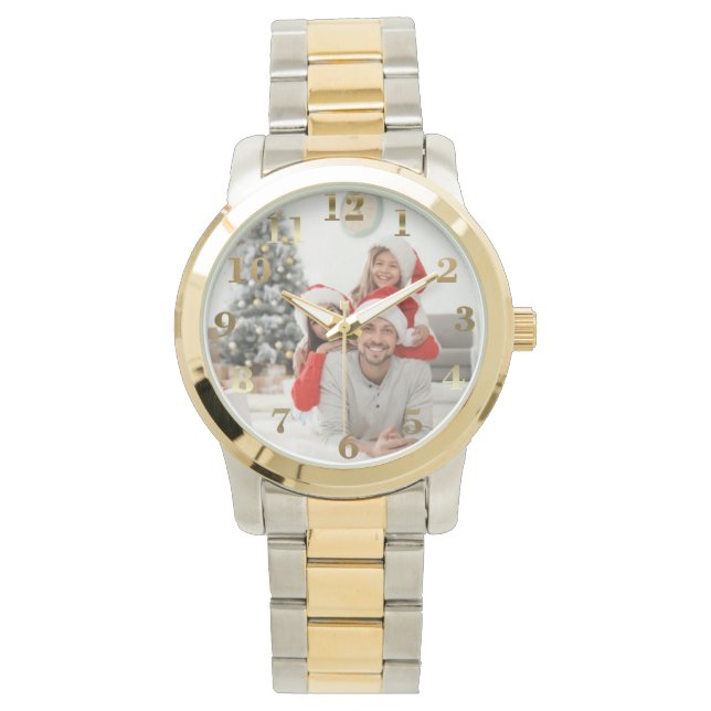 Personlig Photo jul Gift Wrist Watch Armbandsur (Framsida)