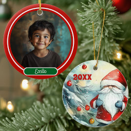 Personlig Photo jul Gnome Julgransprydnad Keramik