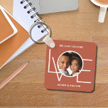 Personlig Photo Kärlek You Pappa Nyckelring<br><div class="desc">Detta är vår fotopatenterkedja i Kärlek,  Pappa,  som är dekorerad med KÄRLEK i ord i vit typografi på en rost terracotta-bakgrund. Anpassade enkelt med ditt foto och namn. Perfekt som Fars dag-gåva.</div>