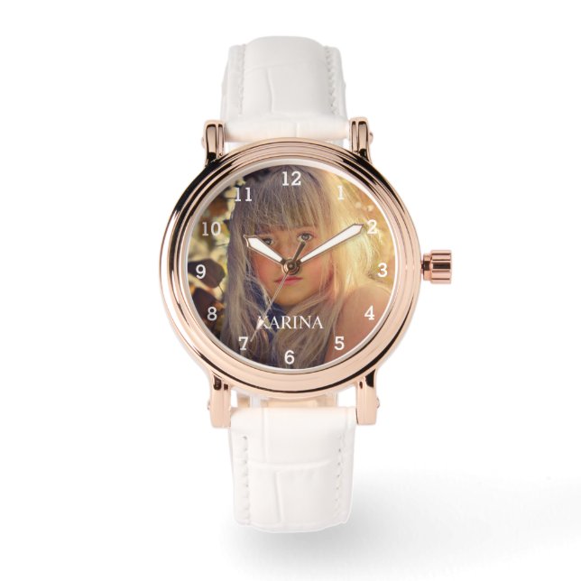 Personlig Photo Kids Family Namn Watch Armbandsur (Framsida)