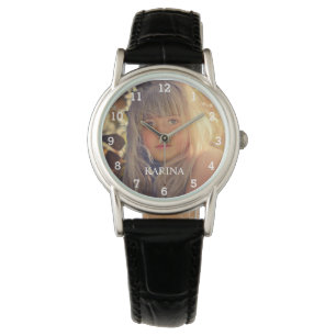 Personlig Photo Kids Family Namn Watch Armbandsur