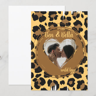 Personlig Photo Leopard Heart Julkort