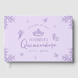 Personlig Photo Lila Quinceanera Guest Bok