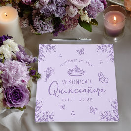 Personlig Photo Lila Quinceanera Guest Bok