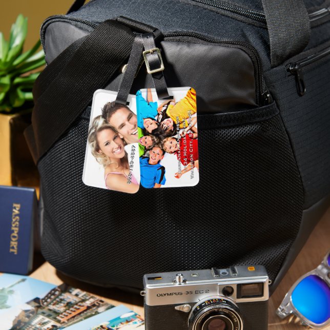 Personlig Photo Luggage Tag Bagagebricka (Fram & Baksida)