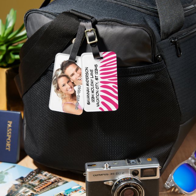 Personlig Photo Luggage Tag Bagagebricka (Fram & Baksida)