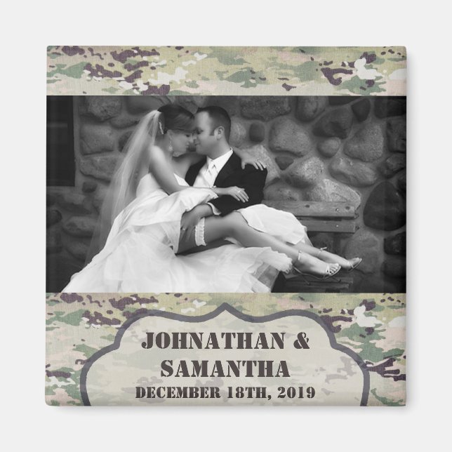 Personlig Photo Magnet Army OCP Camo Uniform (Framsidan)