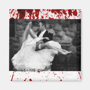 Personlig Photo Magnet Blood Splatter Vampire G