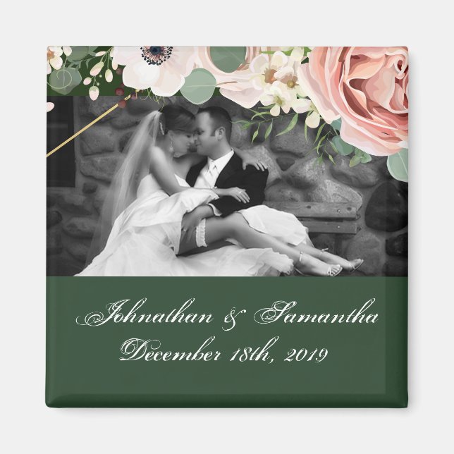 Personlig Photo Magnet Geometric Garden Hunter (Framsidan)