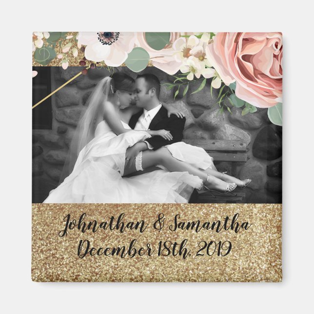 Personlig Photo Magnet Geometric Garden Ro (Framsidan)