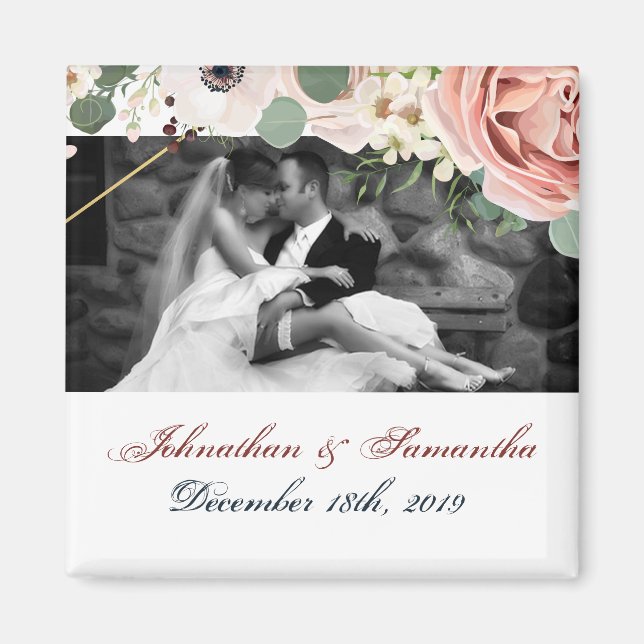 Personlig Photo Magnet Geometric Garden Ro (Framsidan)