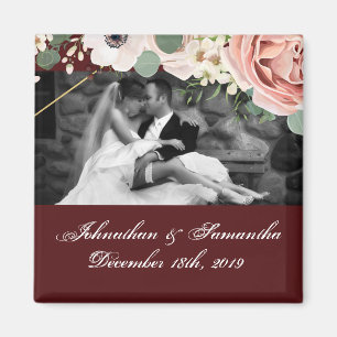 Personlig Photo Magnet Geometric Garden Vin