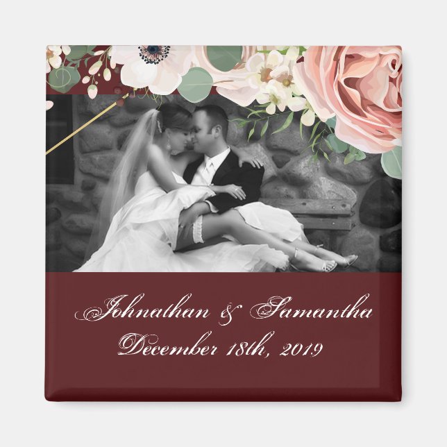 Personlig Photo Magnet Geometric Garden Vin (Framsidan)