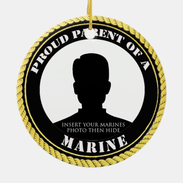 Personlig Photo Marine Parent Ornament (Baksidan)