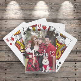 Personlig Photo med Family Script Overlay Casinokort