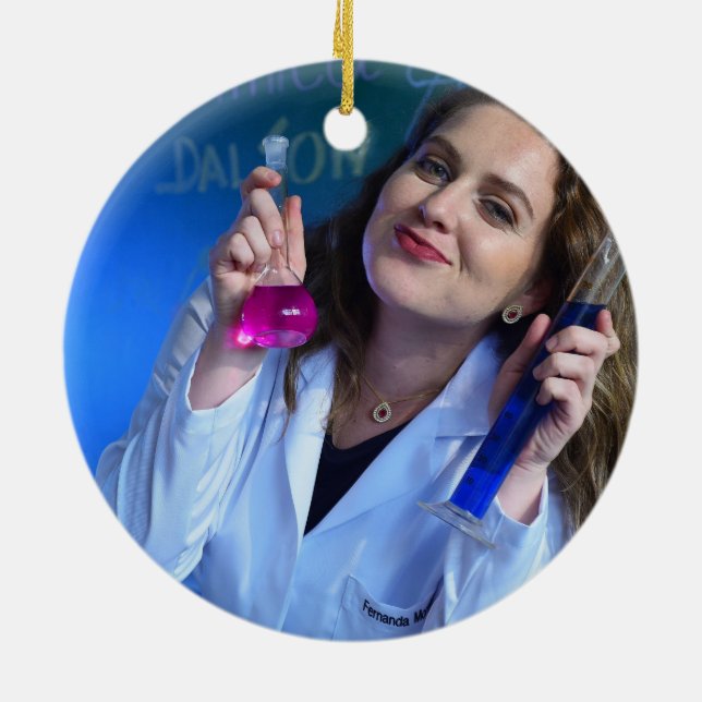 Personlig Photo Medical Assistant - Mardi Gras Julgransprydnad Keramik (Baksidan)