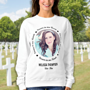 Personlig Photo Memorial Forever i våra hjärtan T Shirt