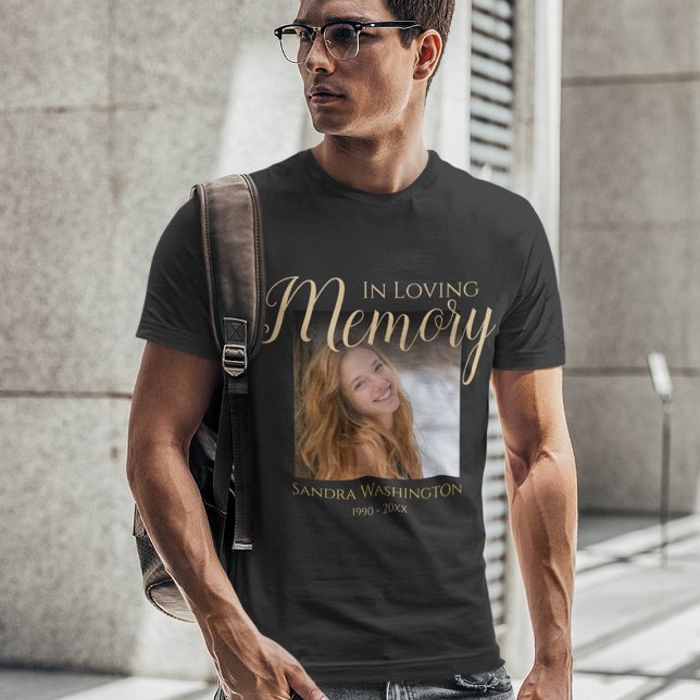Personlig Photo Memorial T-Shirt (Skapare uppladdad)