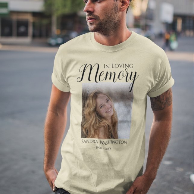 Personlig Photo Memorial T-Shirt (Skapare uppladdad)