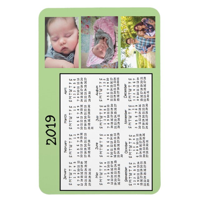 Personlig Photo Mini Magnet Calendar 2018 (Vertikal)