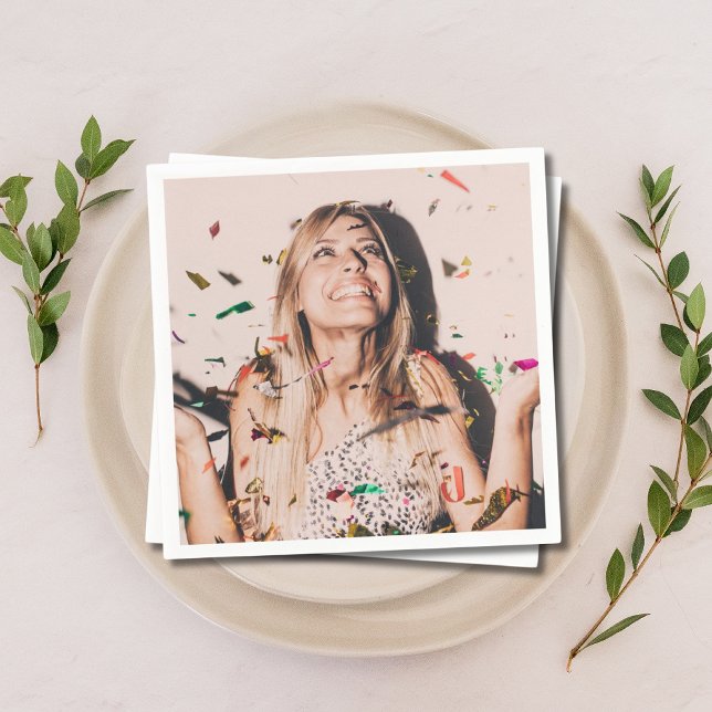 Personlig Photo Möhippa Napkins Pappersservett (Personalized Photo Bridal Shower Napkins
)