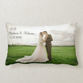 Personlig Photo Monogram Gift Lumbarkudde
