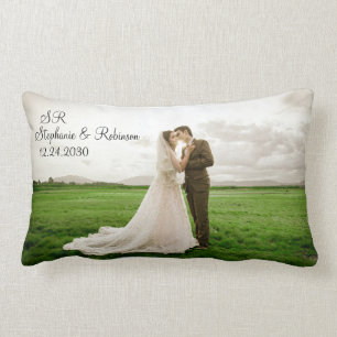 Personlig Photo Monogram Gift Lumbarkudde